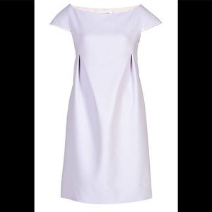 Jil Saunder Stretch Cap Sleeve Cotton Dress Purple